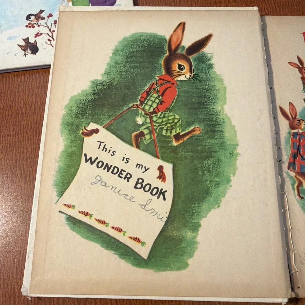 Vtg 1960's‎ Wonder Books Merry Christmas Mr. Snoman & December Is For Christmas